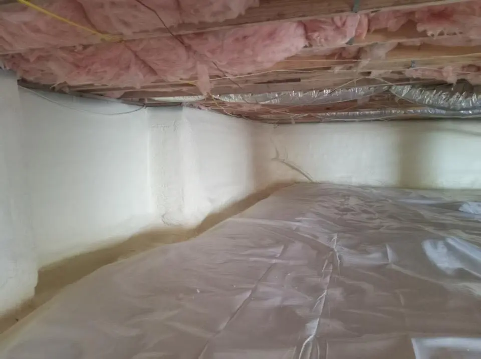 Crawl space encapsulation with closed-cell spray foam for Spray Foam Roofing in Hillsboro